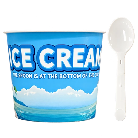 Ice cream cup + spoon
