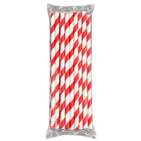 Red-and-white cotton candy paper sticks
