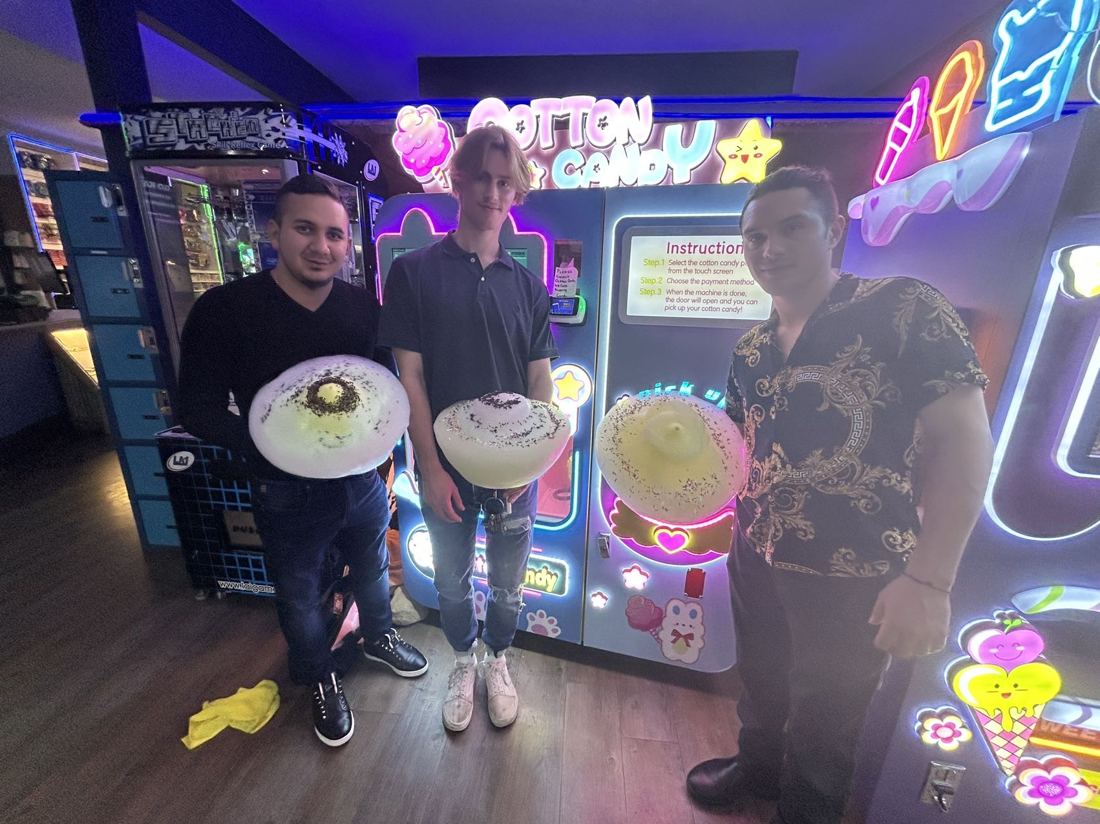 Customers buying from a Red Rabbit machine