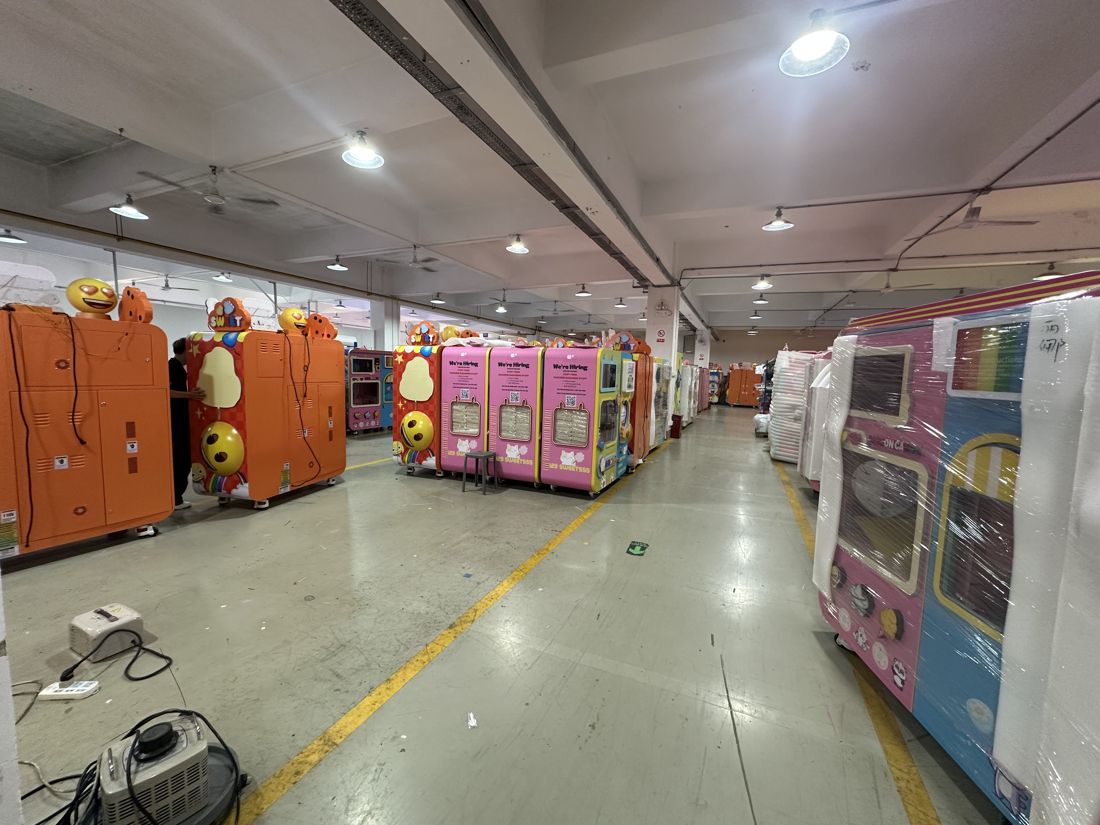 Factory line-up of machines